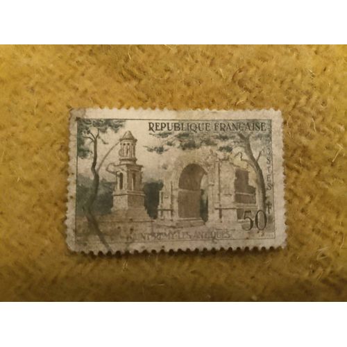 Timbre Oblitéré République Française 50f Saint -Rémy- Les- Antiques Coloré.