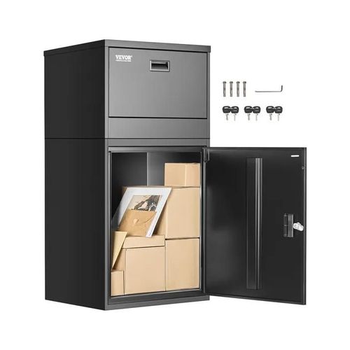 Boîte à Colis-VEVOR-500x398x980 mm-Boîte aux Lettres en Acier Galvanisé-Verrouillable à Clés-Résistante aux Intempéries