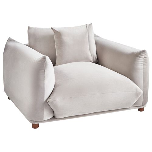 Fauteuil Luvos Velours Taupe