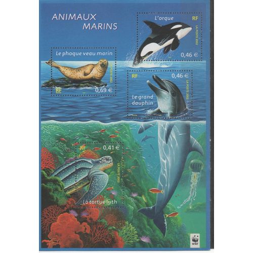 France Timbre Animaux Marins 2002