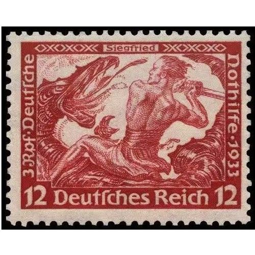 Allemagne, 3ème Reich 1933, Très Beau Timbre Neuf** Luxe Yvert 475, Au Profit De L'Oeuvre Des 1ers Secours, Opéras De Wagner, Siegfried, Cote 25 Euros. -