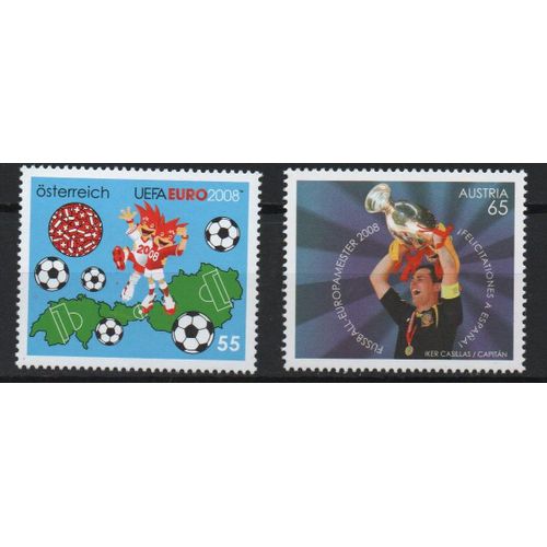 Autriche Timbres Eurofoot 2008