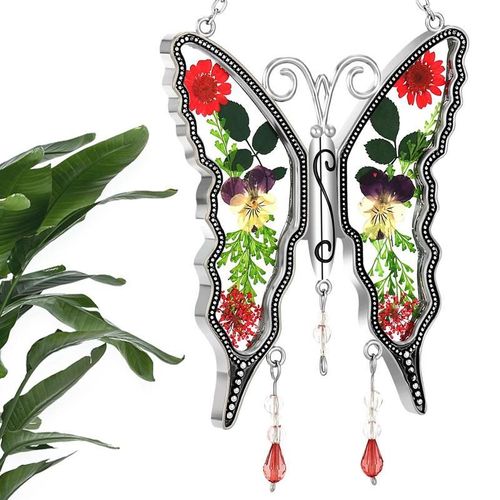 Pendentif en forme de papillon résistant à l'usure, attrape-soleil en acrylique, fabricant d'arc-en-ciel, décoration de Noël