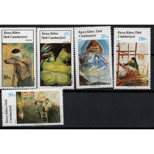 Chypre Turque Timbres Tableaux 1988