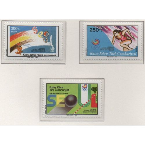 Chypre Turque Timbres Jeux Olympiques De Seoul 1988