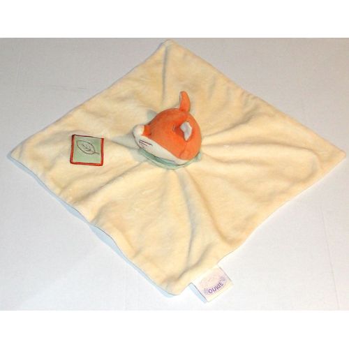 doudou renard foulard vert feuille noukies amtoys