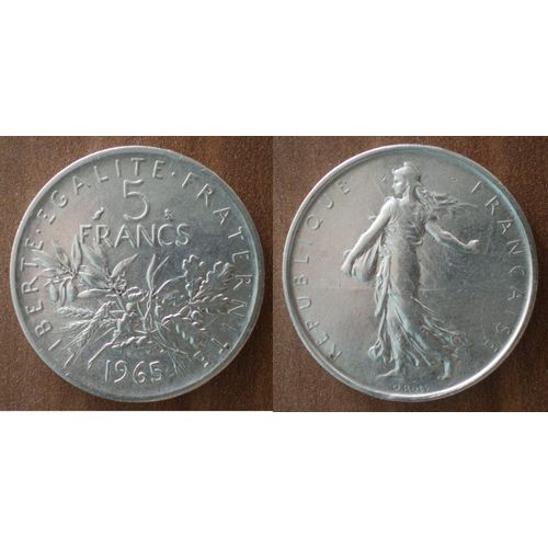 France 5 Francs 1965 Semeuse Franc Argent Frcs Frs Frc Piece