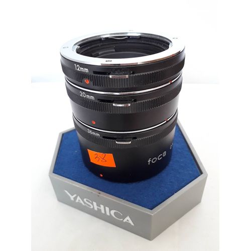 CONTAX / YASHICA set de 3 bagues allonge 12/20/36 mm FOCA CX tubes macro