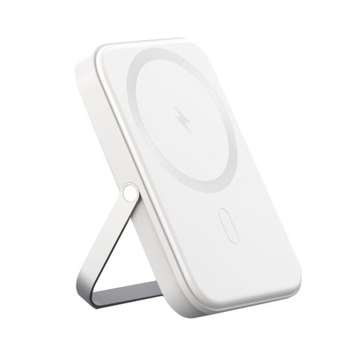 Batterie Externe Magsafe 5000 Mah Support Pliable Avec Port Usb C 20w Akashi Blanc