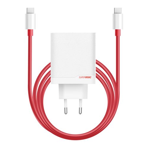 Chargeur Secteur 120w Double Port Usb Et Usb C Avec Câble 1m Oneplus Blanc
