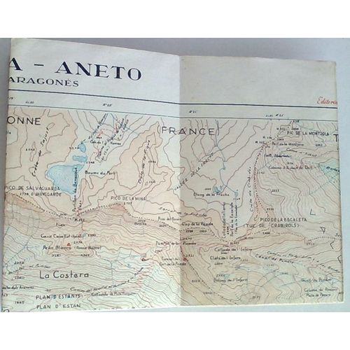 Aneto-Maladeta: Mapa Topografico Excursionista Pirineo Aragonés 1 /25000 2° Edition 1974
