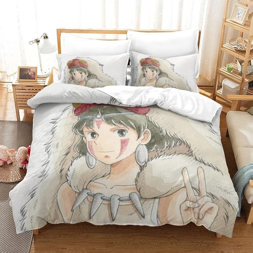 Kiki's Delivery Service Impression En D Housse De Couette£¬Couette Microfibre Avec Fermeture Eclair Enfants Adultes£¬Hayao Miyazaki Animated Films Ensem