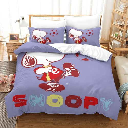 Snoopy Impression En D Sets De Housse De Avec Fermeture Eclair Couettes Cartoon Housse De Couette Microfibre £¬Adulte Gar? On Fille Nsemble£¬De Avec Tai