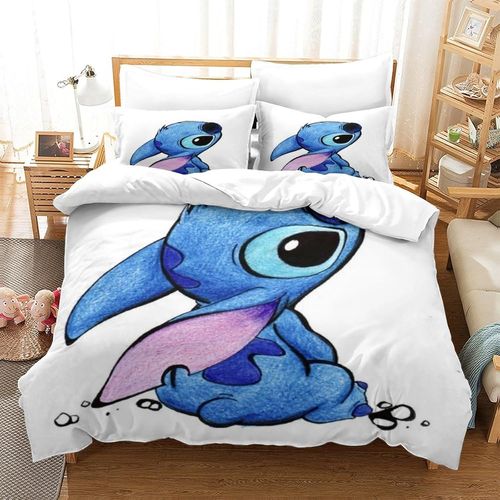 Stitch Impression En D Sets De Housse De Avec Fermeture Eclair Couettes Animation Film And Television Housse De Couette Microfibre £¬Adulte Gar? On Fil