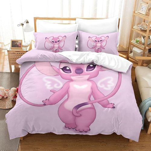 Stitch Impression En D Sets De Housse De Avec Fermeture Eclair Couettes Animation Film And Television Housse De Couette Microfibre £¬Adulte Gar? On Fil