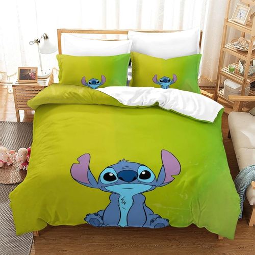 Stitch Impression En D Sets De Housse De Avec Fermeture Eclair Couettes Animation Film And Television Housse De Couette Microfibre £¬Adulte Gar? On Fil