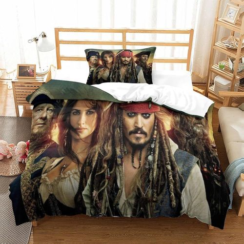 Pirates Of The Caribbean Impression En D Sets De Housse De Avec Fermeture Eclair Couettes Johnny Depp Housse De Couette Microfibre £¬Adulte Gar? On Fil
