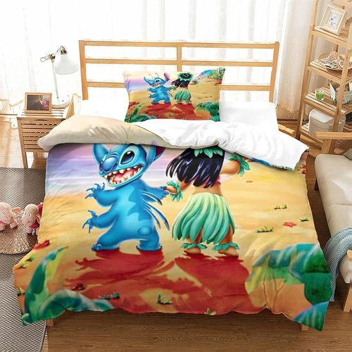 Stitch Impression En D Housse De Couette£¬Couette Microfibre Avec Fermeture Eclair Enfants Adultes£¬Animation Film And Television Ensemble De Housse De