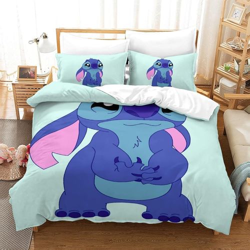 Stitch Impression En D Sets De Housse De Avec Fermeture Eclair Couettes Animation Film And Television Housse De Couette Microfibre £¬Adulte Gar? On Fil