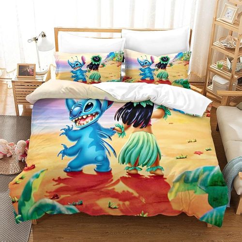 Stitch Impression En D Housse De Couette£¬Couette Microfibre Avec Fermeture Eclair Enfants Adultes£¬Animation Film And Television Ensemble De Housse De