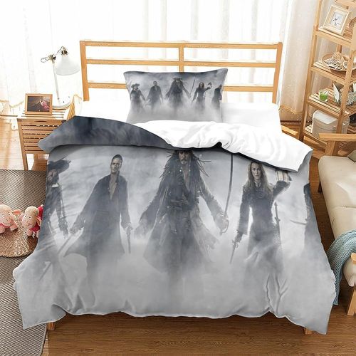 Pirates Of The Caribbean Impression En D Sets De Housse De Avec Fermeture Eclair Couettes Johnny Depp Housse De Couette Microfibre £¬Adulte Gar? On Fil