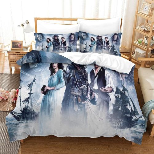 Pirates Of The Caribbean Impression En D Sets De Housse De Avec Fermeture Eclair Couettes Johnny Depp Housse De Couette Microfibre £¬Adulte Gar? On Fil