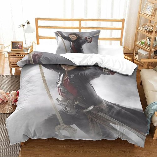Pirates Of The Caribbean Impression En D Sets De Housse De Avec Fermeture Eclair Couettes Johnny Depp Housse De Couette Microfibre £¬Adulte Gar? On Fil