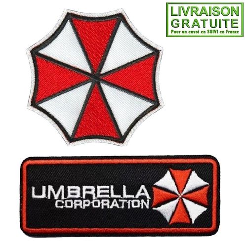 Lot De 2 Patchs Écussons Resident Evil Umbrella Corporation - Thermocollants