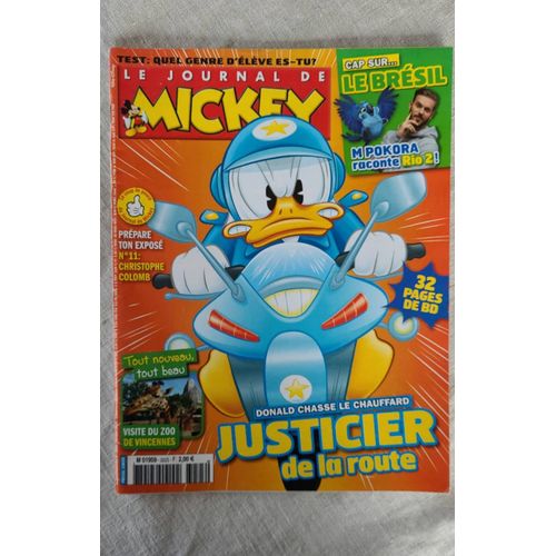 Le Journal De Mickey No 3225 Année 2014 . Justicier De La Route