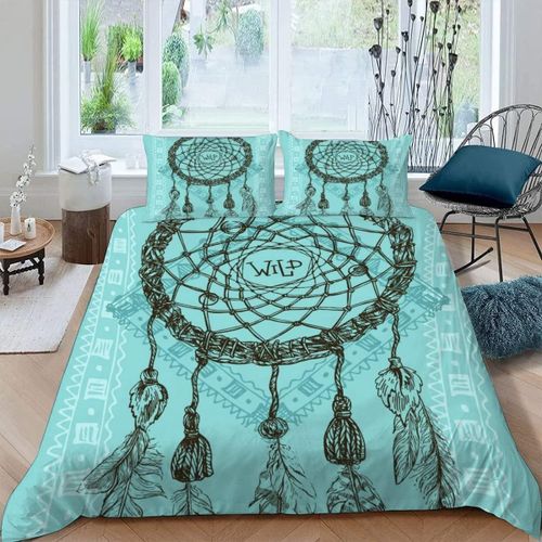 Parure De Lit Pour Enfant X Cm Attrape-Rêves Housse De Couette Coloré Plume Parure De Lit En Microfibre Ensemble De Literie + Taies D'oreiller