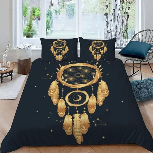 Parure De Lit Pour Enfant X Cm Attrape-Rêves Housse De Couette Coloré Plume Parure De Lit En Microfibre Ensemble De Literie + Taies D'oreiller