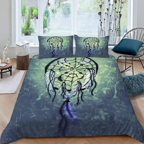 Parure De Lit Pour Enfant X Cm Attrape-Rêves Housse De Couette Coloré Plume Parure De Lit En Microfibre Ensemble De Literie + Taies D'oreiller