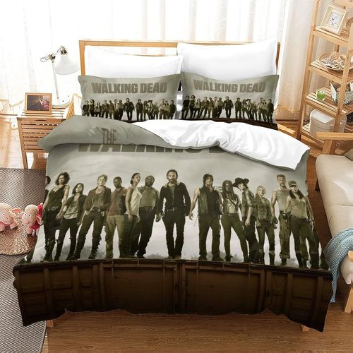 The Walking Dead Poster Enveloppe Sets De Housses De Couettes D Avec Fermeture Éclair, Ensemble De Literie, Motif D'impression Artistique King¿
