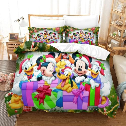 Parure De Lit Avec Housse De Couette Pi¨¨Ces Impression D Disney Animation Motif Microfibre Avec Taie D'oreiller Pour Adultes Enfants King£¨Xcm£©