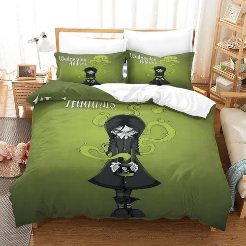 Adams Family Housse De Couette Imprim¨¦E En D Avec Taies D'oreiller Et Housse De Couette ¨¤ Fermeture ¨¦Clair Dissimul¨¦E£¬Parure De Lit Super Douce Et Fac