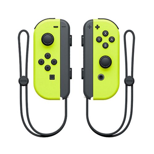 Manette De Jeu Sans Fil Compatible Avec Les Manettes Joy-Con De Nintendo Switch (Jaune Double, Avec Bracelet Joy-Pad)