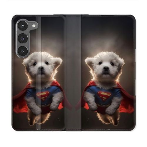 Housse Cuir Portefeuille Pour Samsung Galaxy A56 5g Animal Super Chien