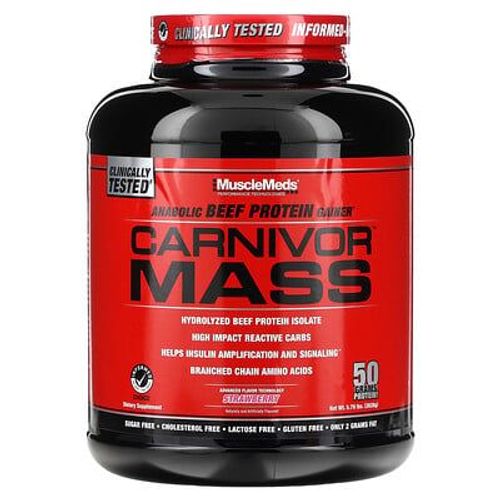 Mass Carnivor (2,7kg)|Fraise|Gainers|Musclemeds 