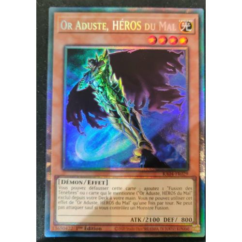 Yu Gi Oh Ra04 Fr029 Or Aduste Héros Du Mal Collector Rare
