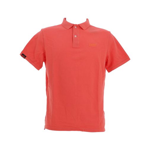 Polo Manches Courtes Superdry Vint Destroy Polo Hot Coral Corail Xxl