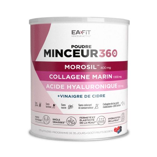 Minceur 360 Poudre Au Morosil (275g)|Fruits Des Bois|Brûleurs De Graisse|Eafit 
