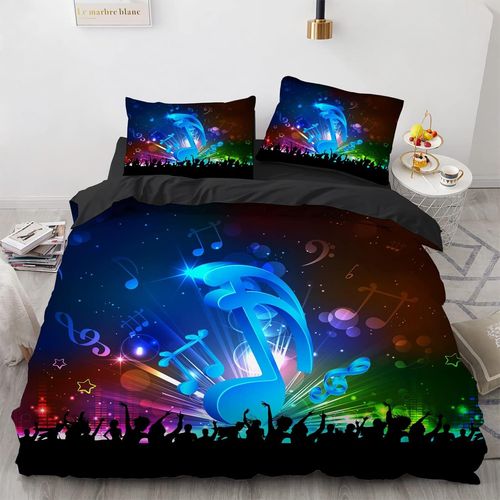 Housse De Couette X Fille Polyester Coton Parure Lit Anti-Allergique Musique Housse Couette Cm X Cm Avec Deux Taies D'oreiller X Cm