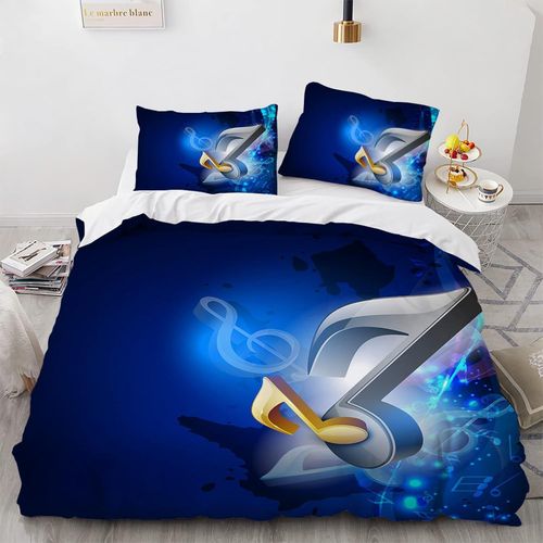 Housse De Couette X Cm Musique Housse De Couette X Fille Avec Taies D'oreiller Xcm Doux Confortable Polyester-Coton Parure De Lit