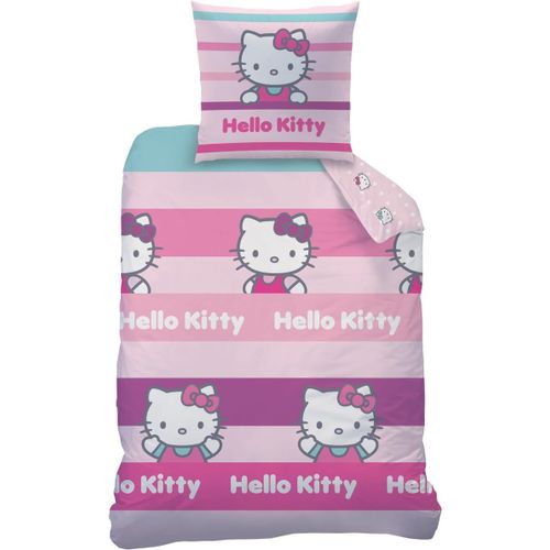 Hello Kitty Cecile Housse De Couette X Cm + Taie X Cm Coton/Polyester Rose Lot De