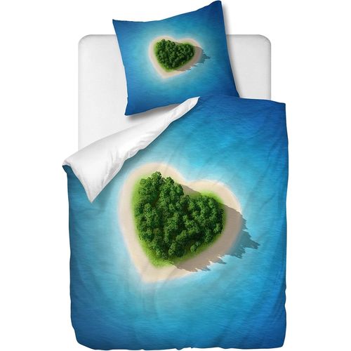 Parure De Lit Pi¨¨Ces Avec Housse De Couette Et Taie D'oreiller,Love Island, X Cm / X Cm X ,Multi