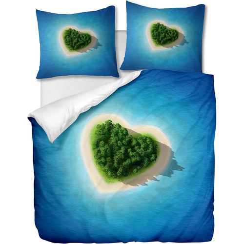 Parure De Lit Pi¨¨Ces Avec Housse De Couette Et Taies D'oreiller,Love Island, X Cm / X Cm X ,Multi
