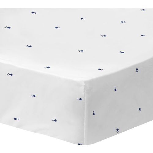 Drap Housse X/ Cm Breizh | Imprim¿¿ En % Coton | Blanc | Oeko-Tex