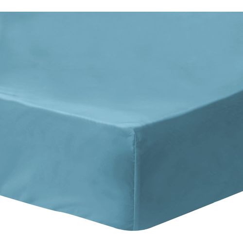 Drap Housse X/ Cm Uni Coton Lav¿¿ | % Coton Lav¿¿ | Oeko-Tex | Bleu Givr¿¿