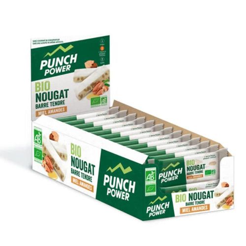 Bio Nougat (24x30g)|Miel Amande|Barres Énergétiques|Punch Power 