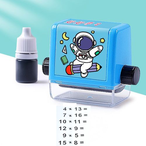 Outil D'arithmétique De Tampon De Roulement De Numéro De Pratique De Maths, Addition Et Soustraction De Tampon De Question, Rouleau Fuchsia Numérique